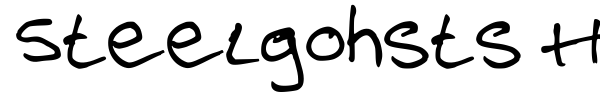 Steelgohsts Handwriting font preview